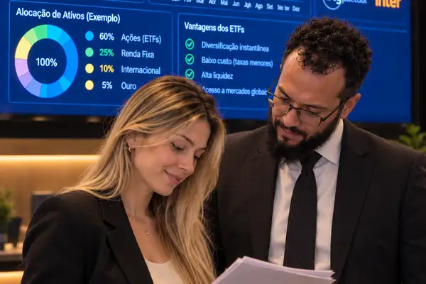 Análise de ETFs e mercado de ações nos encontros.